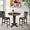 International Concepts 36 in. Solid Wood Round Top Dining Table with 2 Counter Height Stools in Hickory/Washed Coal K45-36RT-23B-S102-2 - alternate 2